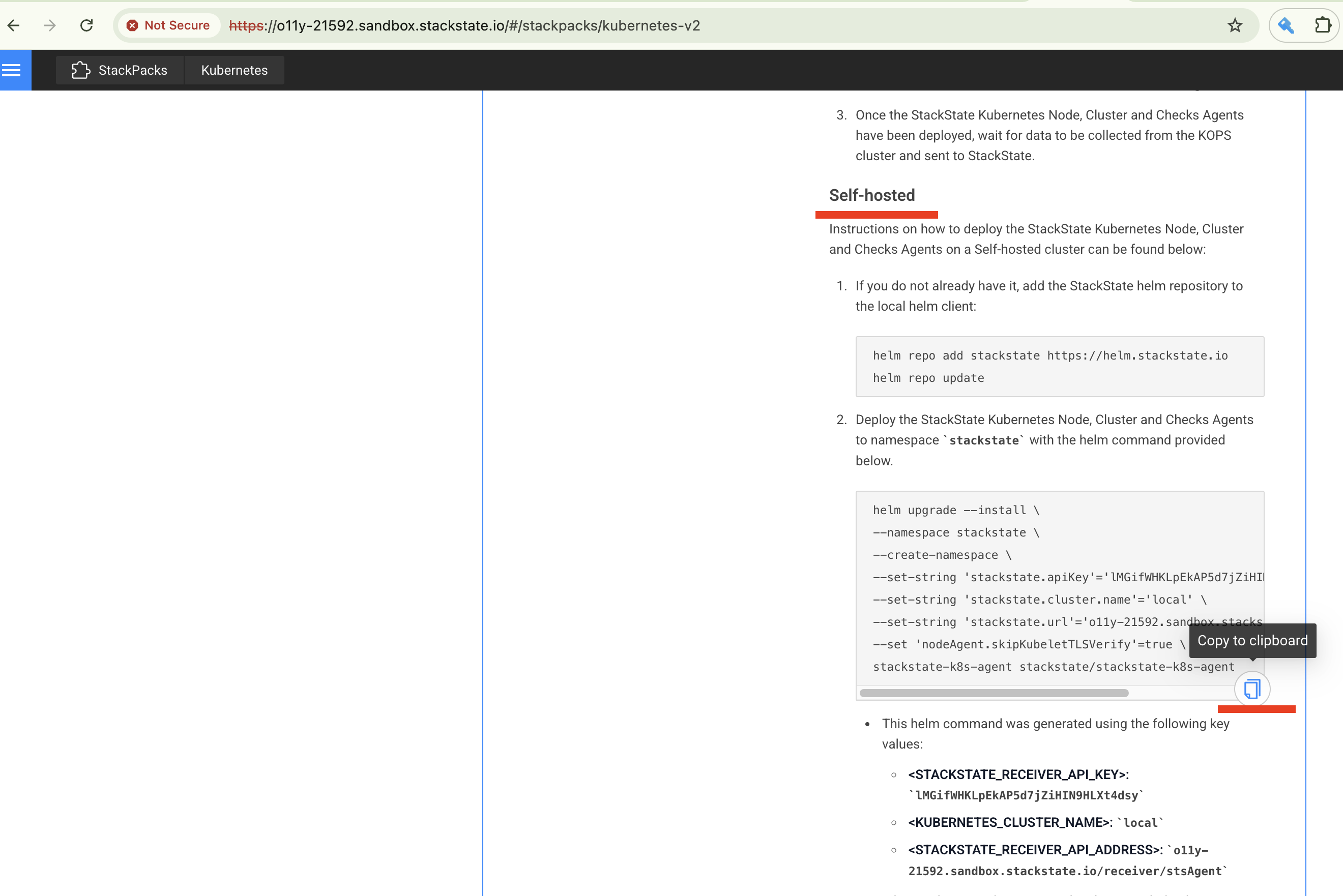 Getting Helm Install Command